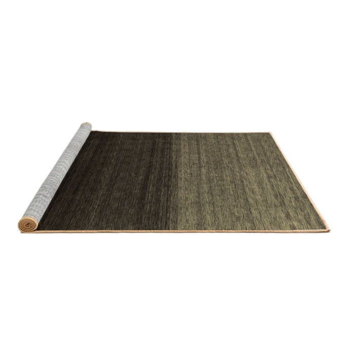 Sideview of Machine Washable Abstract Brown Contemporary Rug, wshcon1777brn