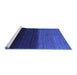 Sideview of Machine Washable Abstract Blue Contemporary Rug, wshcon1777blu