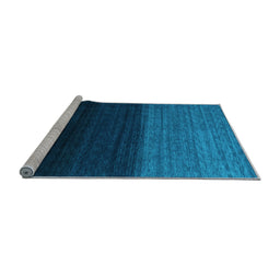 Sideview of Machine Washable Abstract Light Blue Contemporary Rug, wshcon1777lblu