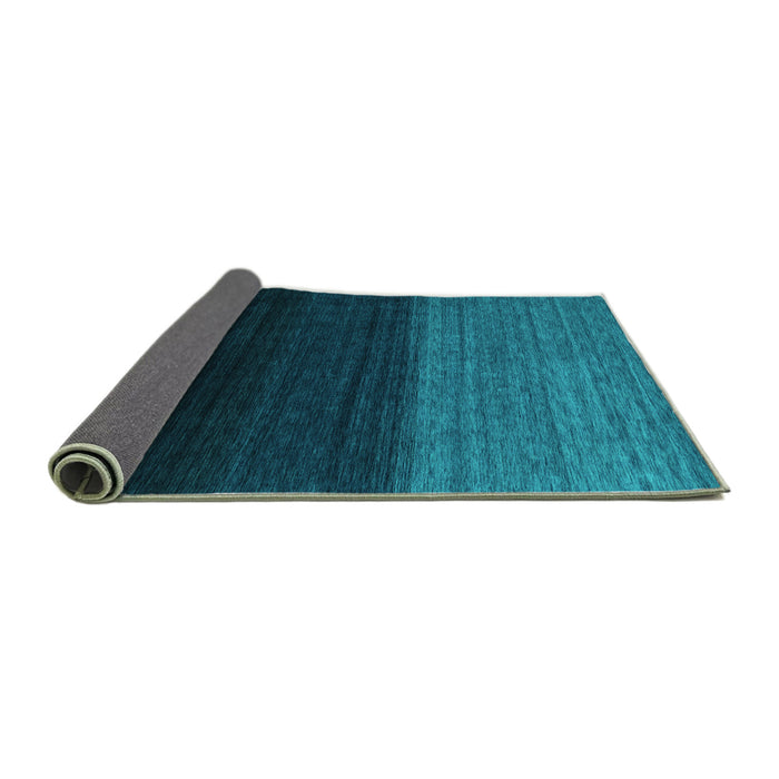 Sideview of Abstract Turquoise Contemporary Rug, con1777turq