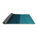 Sideview of Abstract Turquoise Contemporary Rug, con1777turq