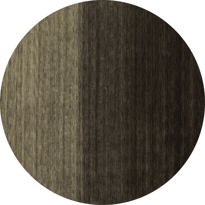 Round Machine Washable Abstract Brown Contemporary Rug, wshcon1777brn