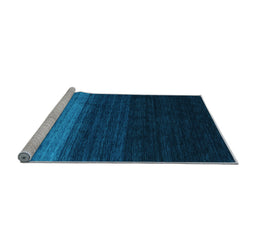 Sideview of Machine Washable Abstract Light Blue Contemporary Rug, wshcon1778lblu