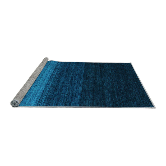 Sideview of Machine Washable Abstract Light Blue Contemporary Rug, wshcon1778lblu