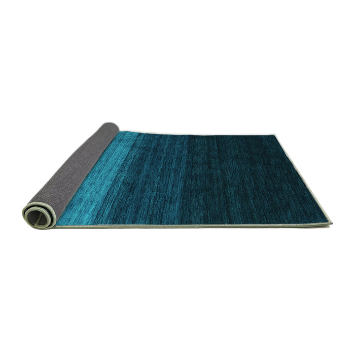 Sideview of Abstract Turquoise Contemporary Rug, con1778turq