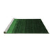 Sideview of Machine Washable Abstract Emerald Green Contemporary Area Rugs, wshcon1778emgrn