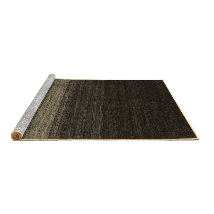 Sideview of Machine Washable Abstract Brown Contemporary Rug, wshcon1778brn
