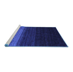 Sideview of Machine Washable Abstract Blue Contemporary Rug, wshcon1778blu
