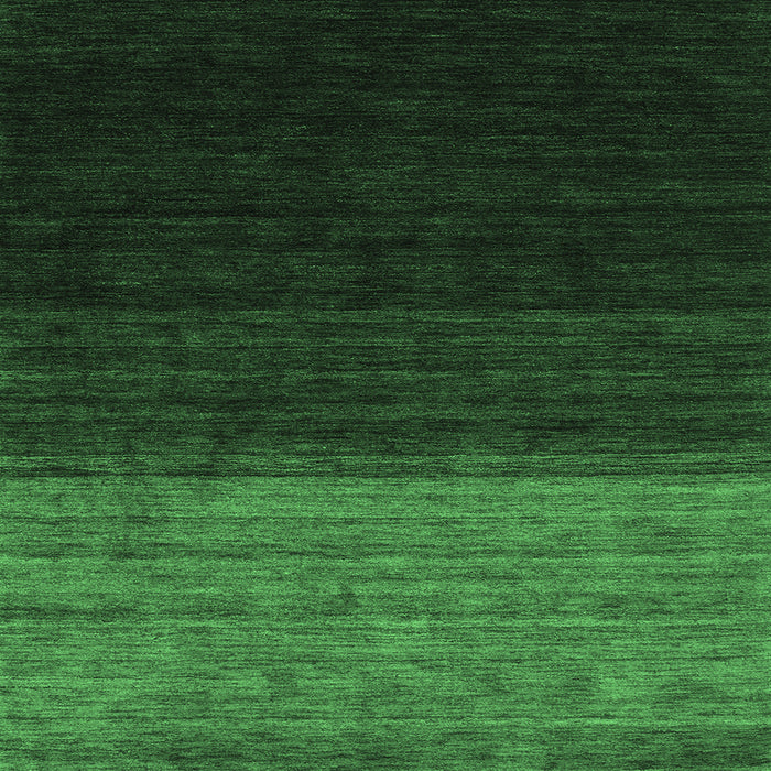 Square Machine Washable Abstract Emerald Green Contemporary Area Rugs, wshcon1778emgrn