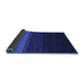 Sideview of Abstract Blue Contemporary Rug, con1778blu