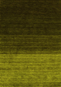 Abstract Yellow Contemporary Rug, con1778yw