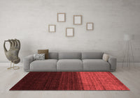 Machine Washable Abstract Red Contemporary Rug, wshcon1778red