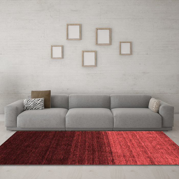 Contemporary Red Washable Rugs