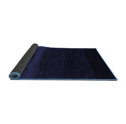 Sideview of Abstract Blue Contemporary Rug, con1779blu