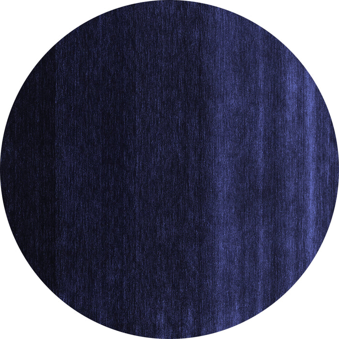 Round Machine Washable Abstract Blue Contemporary Rug, wshcon1779blu