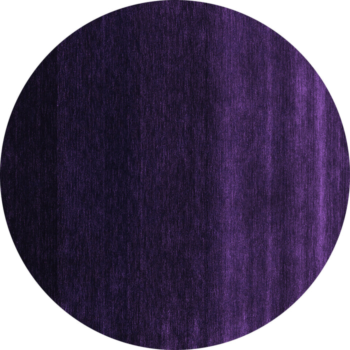 Round Machine Washable Abstract Purple Contemporary Area Rugs, wshcon1779pur