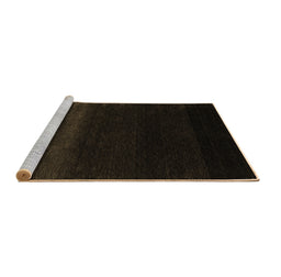 Sideview of Machine Washable Abstract Brown Contemporary Rug, wshcon1779brn