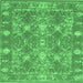 Square Persian Emerald Green Bohemian Rug, con177emgrn