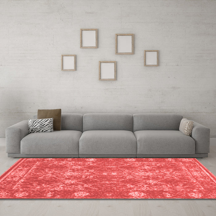 Bohemian Red Washable Rugs