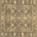 Square Machine Washable Persian Brown Bohemian Rug, wshcon177brn