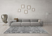 Machine Washable Persian Gray Bohemian Rug in a Living Room,, wshcon177gry