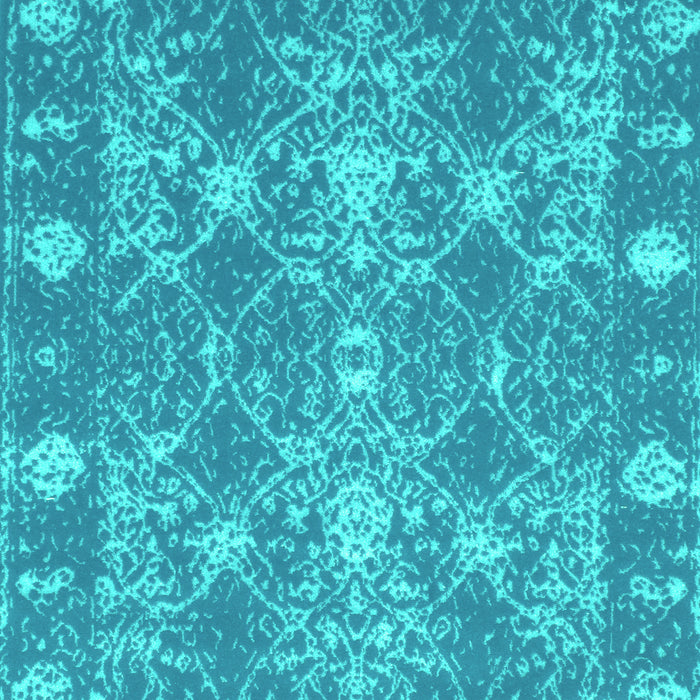 Machine Washable Persian Turquoise Bohemian Area Rugs, wshcon177turq