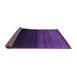 Sideview of Abstract Purple Contemporary Rug, con1780pur