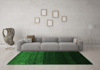 Machine Washable Abstract Green Contemporary Rug, wshcon1780grn