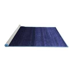 Sideview of Machine Washable Abstract Blue Contemporary Rug, wshcon1780blu