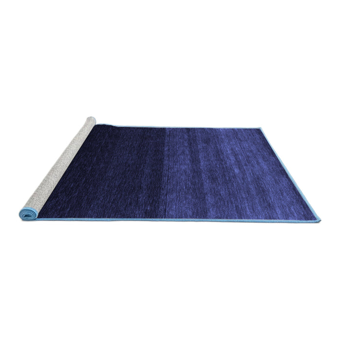 Sideview of Machine Washable Abstract Blue Contemporary Rug, wshcon1780blu
