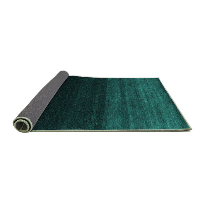 Sideview of Abstract Turquoise Contemporary Rug, con1780turq