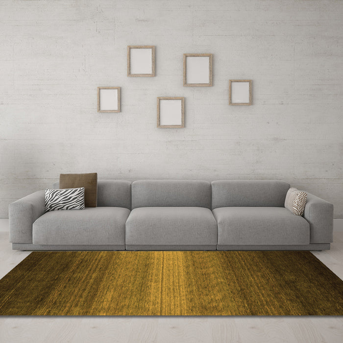 Machine Washable Abstract Orange Contemporary Area Rugs in a Living Room, wshcon1781org