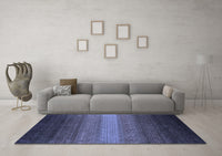 Machine Washable Abstract Blue Contemporary Rug, wshcon1781blu