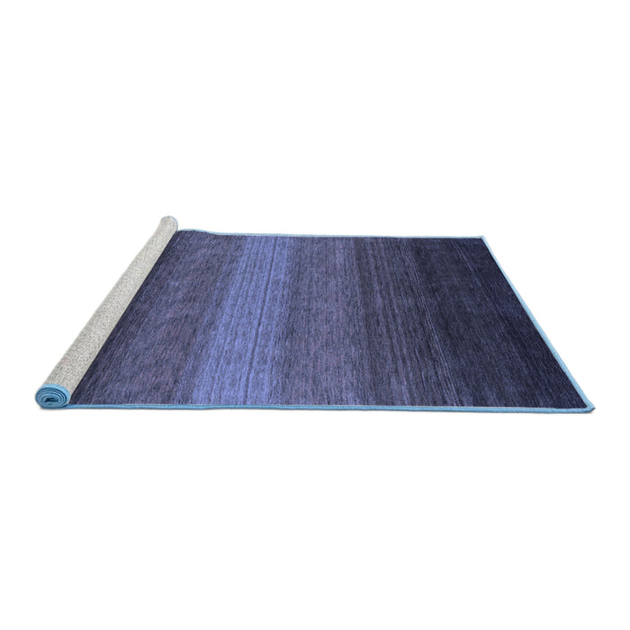 Sideview of Machine Washable Abstract Blue Contemporary Rug, wshcon1781blu