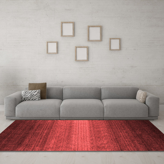 Contemporary Red Washable Rugs