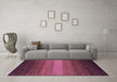 Machine Washable Abstract Pink Contemporary Rug in a Living Room, wshcon1781pnk