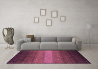 Machine Washable Abstract Pink Contemporary Rug, wshcon1781pnk