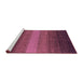 Sideview of Machine Washable Abstract Pink Contemporary Rug, wshcon1781pnk