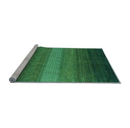 Sideview of Machine Washable Abstract Light Blue Contemporary Rug, wshcon1781lblu