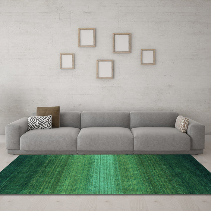 Machine Washable Abstract Light Blue Contemporary Rug in a Living Room, wshcon1781lblu