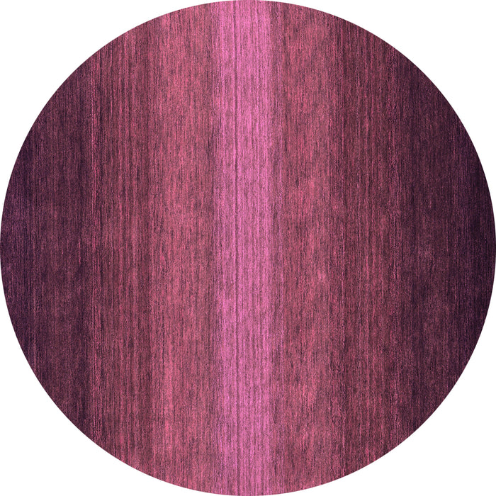Round Machine Washable Abstract Pink Contemporary Rug, wshcon1781pnk