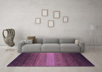 Machine Washable Abstract Purple Contemporary Rug, wshcon1781pur