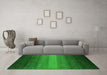 Machine Washable Abstract Green Contemporary Area Rugs in a Living Room,, wshcon1781grn