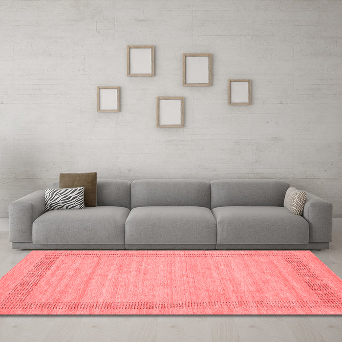Contemporary Red Washable Rugs