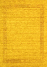 Abstract Yellow Contemporary Rug, con1782yw