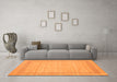 Machine Washable Abstract Orange Contemporary Area Rugs in a Living Room, wshcon1782org