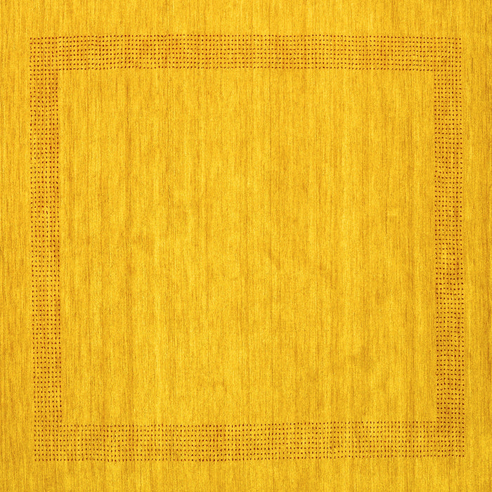 Square Abstract Yellow Contemporary Rug, con1782yw