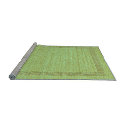 Sideview of Machine Washable Abstract Light Blue Contemporary Rug, wshcon1782lblu
