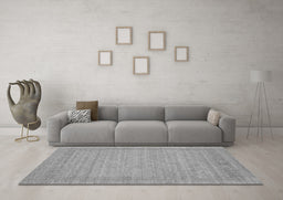 Machine Washable Abstract Gray Contemporary Rug in a Living Room,, wshcon1782gry
