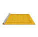 Sideview of Machine Washable Abstract Yellow Contemporary Rug, wshcon1782yw